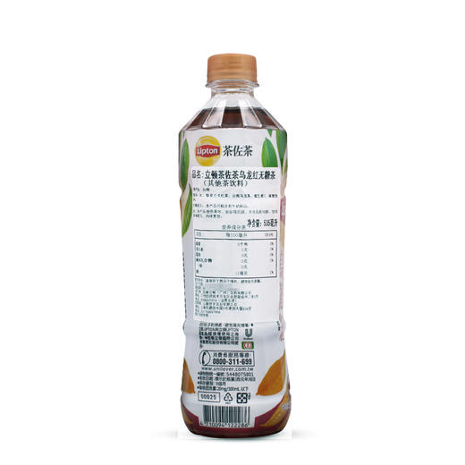 立顿茶佐茶乌龙红无糖茶  535ml*4瓶 商品图2