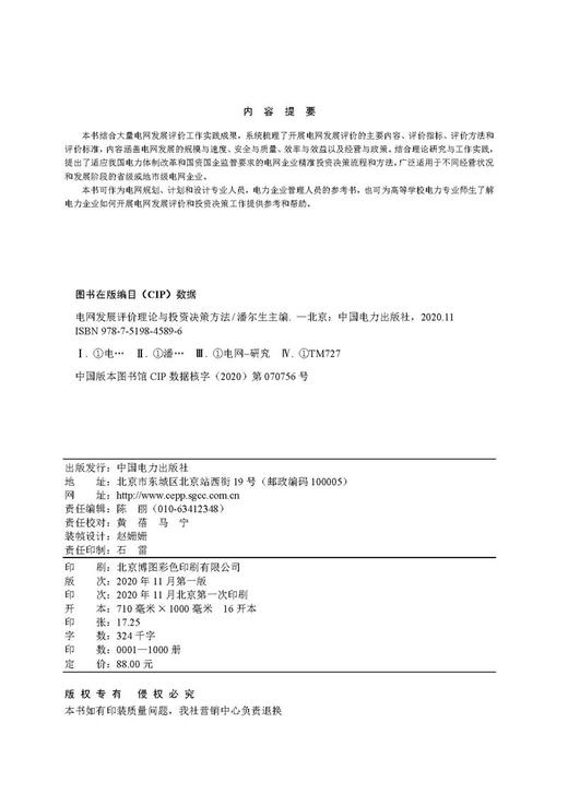 电网发展评价理论与投资决策方法 商品图3