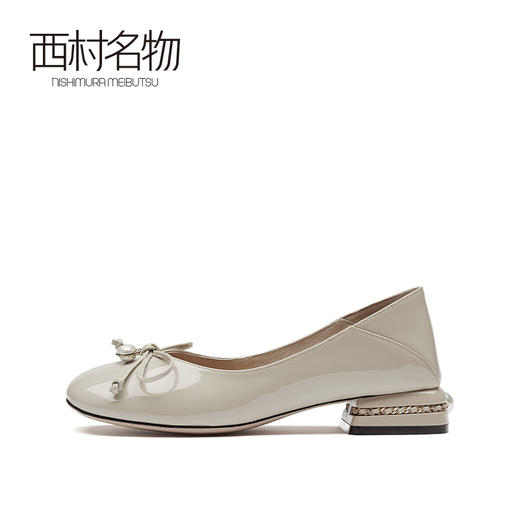 西村名物2021春季新款法式小跟半包头单鞋女网红风百搭简约X21AE11031 商品图2