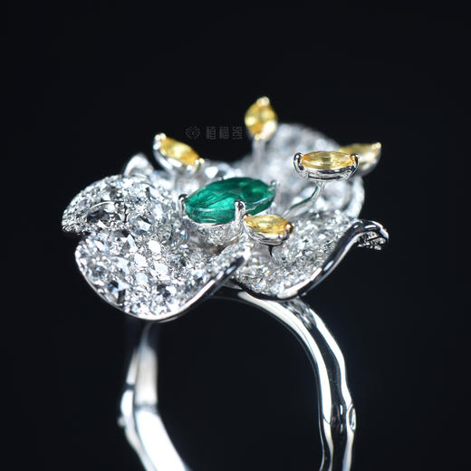 【绽放】祖母绿花戒-CB2101377 商品图1