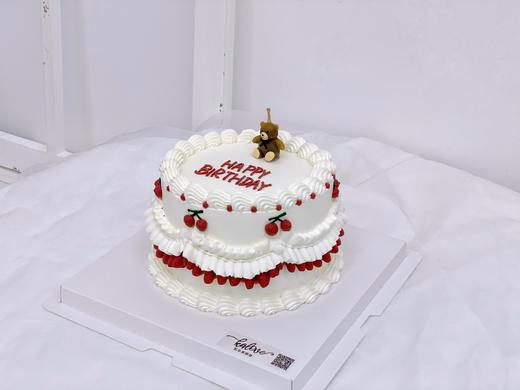 复古花边樱桃蜡烛小熊蛋糕 商品图0