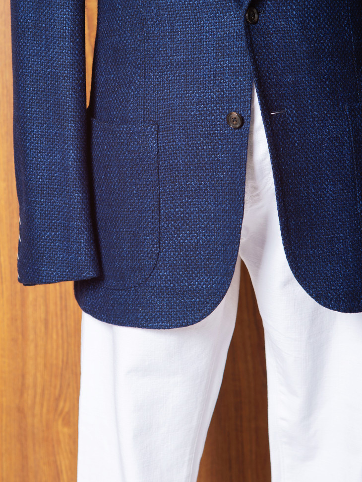 ring jacket 蓝色法兰绒单西 - sartorial