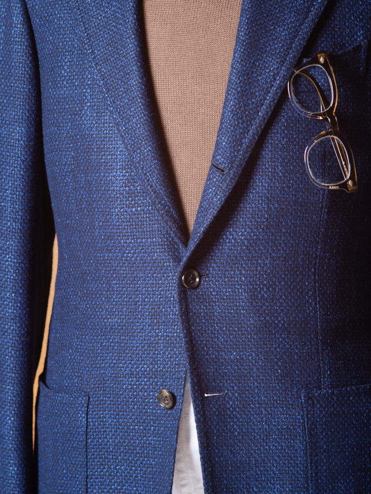 ring jacket 蓝色法兰绒单西 - sartorial