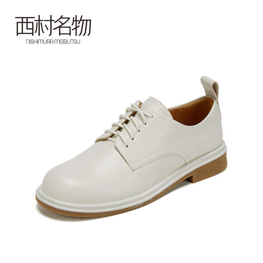 西村名物2021春季新款休闲系带英伦风女皮鞋JK鞋平底牛津鞋X21AM11291 商品图1