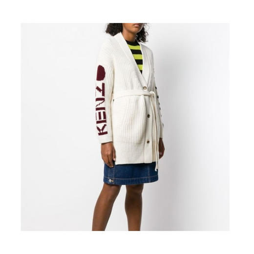 KENZO 高田贤三 女士米白色羊毛开衫 白色 F962 CA588 813 03 商品图2