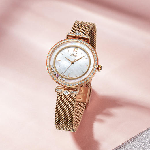 依波(EBOHR)卡纳系列时尚石英女手表转运珠赠皮带礼盒5143 商品图2