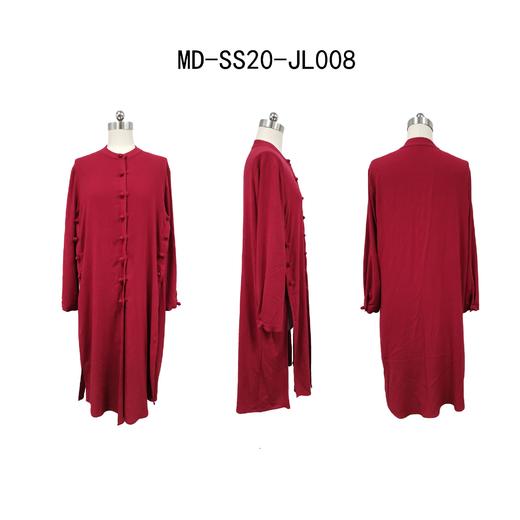 亚麻复古女装外套红色 商品图0