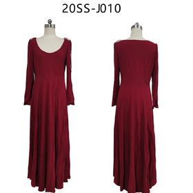 广袖连衣裙红色