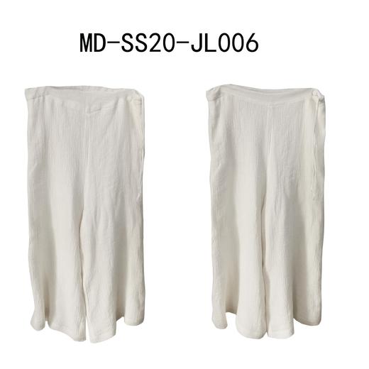 亚麻双层长裤白色 商品图0
