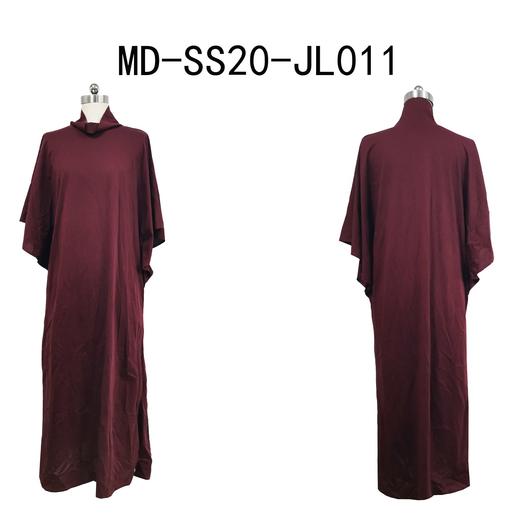 蝙蝠袖连衣裙酒红色 商品图0