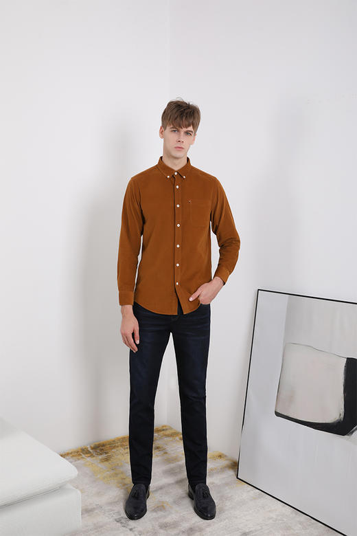 callisto卡其色长袖衬衫 FPSTL0303X 商品图1