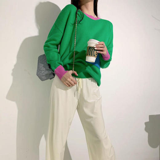 预售一周|THESOWING 羊绒衫毛衣圆领女套衫0W20-011.潮快衫[C类] 商品图2