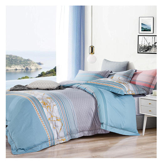 康乃馨  全棉纯棉印花床上四件套床单被套 简约家居用品 商品图1