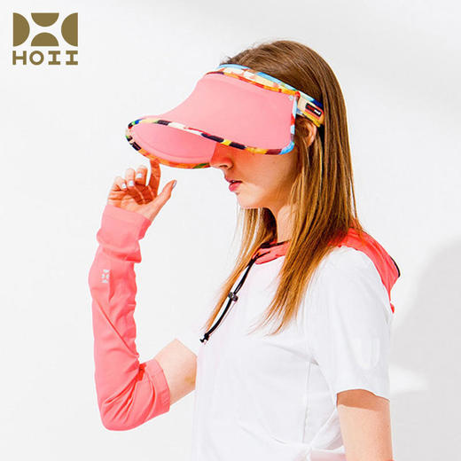 HOII/后益 防晒遮阳帽印花伸缩款防晒美肤抗UV防99%紫外线[D类] 商品图2