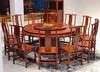 红桥红  家具严选  缅甸花梨（大果紫檀）  【餐厅系列·178雕花牙边圆餐桌十二件套】 商品缩略图1