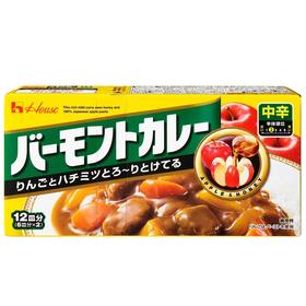 进口日本咖喱 好侍蜂蜜苹果咖喱微辣（复合调味料） 230g（853887）