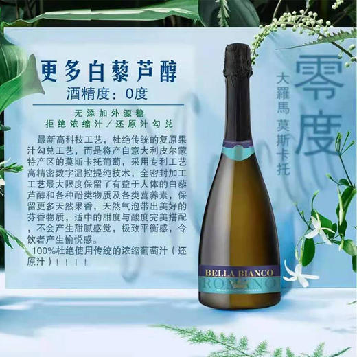 唯达莫斯卡托起泡酒无醇零酒精天然酿制[福利品] 商品图3