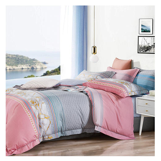 康乃馨  全棉纯棉印花床上四件套床单被套 简约家居用品 商品图2