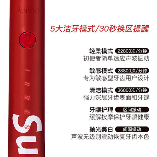 停发】APIYOO/艾优 限量版成人声波电动牙刷[福利品] 商品图2