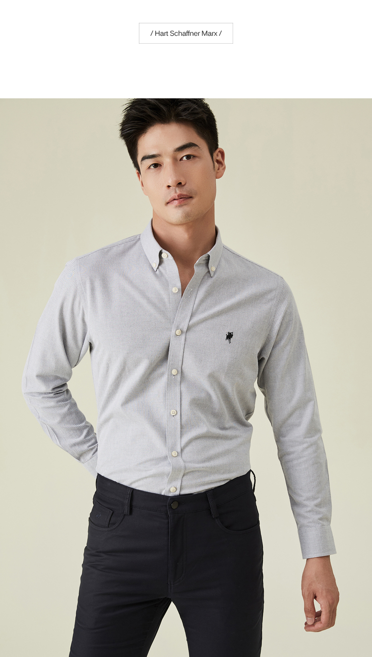 哈特马克斯·商场同款【限时折扣】秋长袖衬衫dp系列修身版hldp16683q