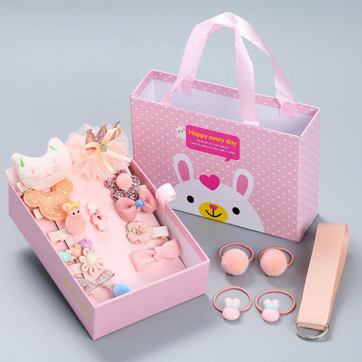 【新款儿童发饰18件套装】 韩国儿童发夹 可爱女童发卡皇冠蝴蝶结头饰 商品图2