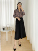多口袋设计 黑色高腰A摆半身裙 商品缩略图1