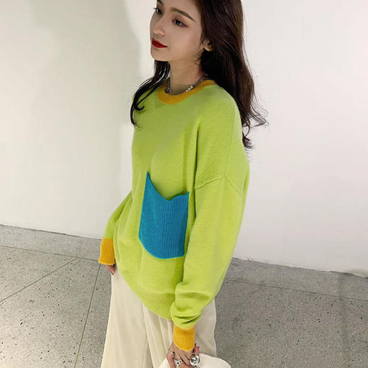 预售一周|THESOWING 羊绒衫毛衣圆领女套衫0W20-011.潮快衫[C类] 商品图1