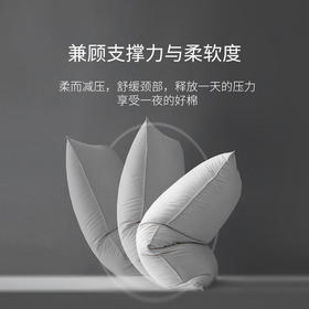 【已下架】百思寒 95%白鹅羽绒枕头 一支900克中低枕 保护颈椎帮助睡眠[福利品]
