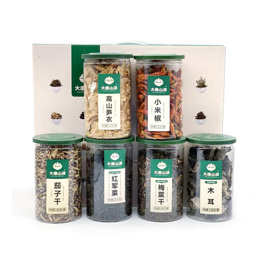 特产礼包128元 含小米椒、茄子干、笋衣、梅干菜、木耳、红军菜 商品图0