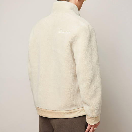 墨麦客男装2020冬季新款纯色加厚立领夹克男仿羊剪绒宽松外套8517 商品图4