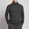 墨麦客男装2020秋冬季新款加厚高领绞花毛衣男士套头针织衫外套潮 商品缩略图0