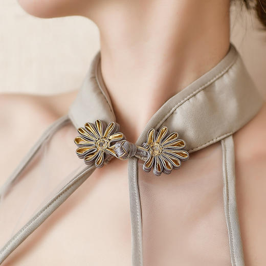 【佳人如画】情趣内衣 性感 蕾丝 开衩 制服 网纱 透视 古典 刺绣 旗袍 套装 6934 商品图6