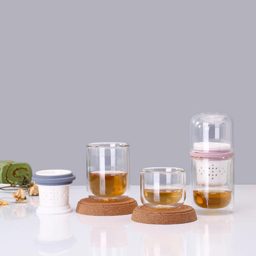 原初格物乐上同心杯个人茶具150ML+240ML/TST305便携泡茶杯子礼品套装 商品图3
