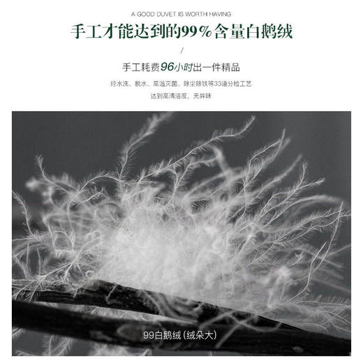 【已下架】预售|THESOWING百思寒 99%手工白鹅绒被羽绒被全真丝冬被220*240cm.潮快闪[福利品] 商品图3
