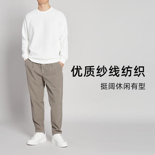 墨麦客男装2020冬季新款加绒圆领套头休闲保暖纯色卫衣男士2592A 商品图1