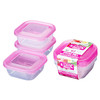 日本 K292-2 方形食品保鲜盒（3个装）（129226） 商品缩略图0