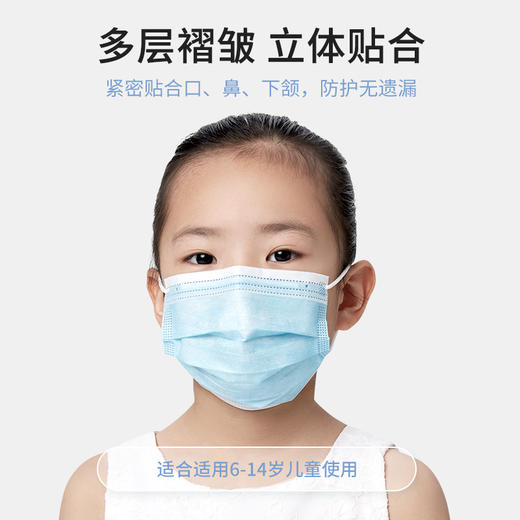 儿童医用外科 学生口罩儿童宝宝防护开学男童女童通用三层含熔喷层 商品图3