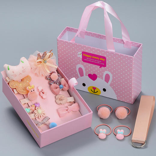 【新款儿童发饰18件套装】 韩国儿童发夹 可爱女童发卡皇冠蝴蝶结头饰 商品图10