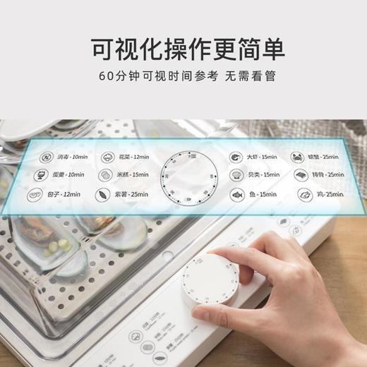 【亏本清仓】北欧欧慕电蒸箱 折叠多功能两层大容量蒸菜（不支持无理由退换） [福利品] 商品图3