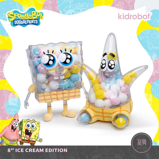 现货 Kidrobot 派大星 冰淇淋版 复调限定 摆件 潮玩 可爱 Patrick Ice Cream 复调限定 商品图5