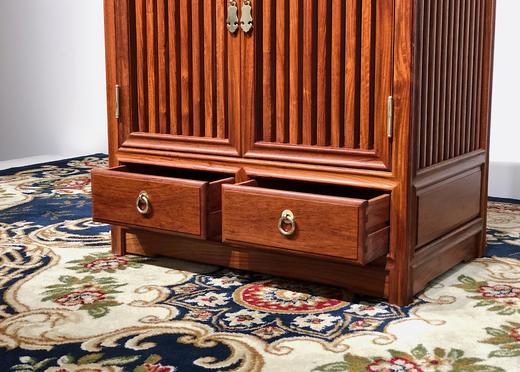 红桥红  家具严选  缅甸花梨（大果紫檀）  【62 带抽屉 梳影小茶水架】 商品图6