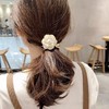 【经典小香风大山茶花珍珠发圈】发绳马尾半头皮筋头绳韩版新款发饰女 商品缩略图3