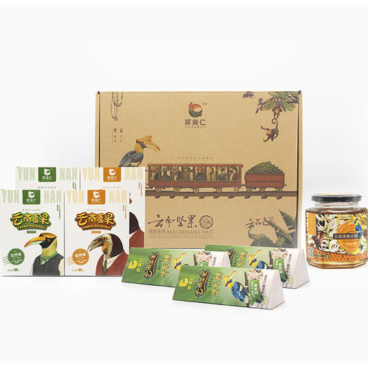 云南迪思牛皮纸礼盒（80g果仁×4）+（牛扎糖×3）+（500g蜂蜜×1） 商品图0