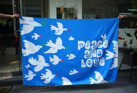 严素多功能超大快干毛巾,爱与和平，好大,斗篷,吸水,快干,浴巾