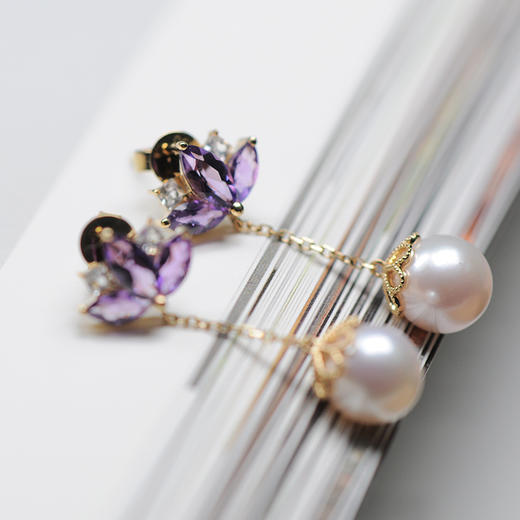 睡莲珍珠耳环【仅限于现货】 商品图1