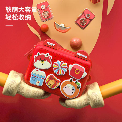 【科物酷儿童小包包国潮单肩背包】宝宝幼儿园卡通斜挎包DIY牛年圣诞节礼物 商品图4