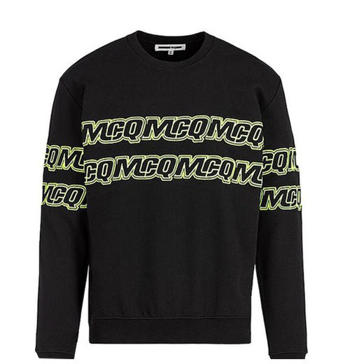 McQ 麦昆 男士黑色棉质长袖卫衣 黑色 441386 RNT29 1000 商品图0