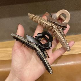 【水钻蝴蝶结优雅气质发抓】新款抓夹东大门同款发饰发夹盘头发抓发夹