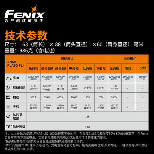Fenix菲尼克斯 LR50R高性能超亮搜救手电超远射强光LED户外手电筒 商品图4