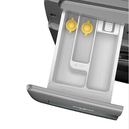 惠而浦 洗衣机 WFC100604RS 上排水 10公斤 滚筒洗衣机 全自动 变频 家用易净系列 钛银 无烘干 PCM板 机械控制 LED数码显示 前开式 不锈钢内筒 冷水~90℃ 商品图3